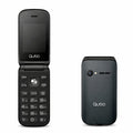 Teléfono móvil Qubo X-209 4G negro con tapa, teclas grandes y botón SOS trasero